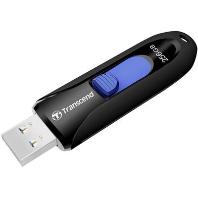 Transcend JetFlash® 790 USB-stick  256 GB Zwart, Blauw TS256GJF790K USB 3.2 Gen 2 (USB 3.1)