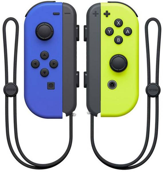Nintendo Switch JoyCon 2erSet blau/neongelb Controller Nintendo