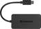 Zwart USB-C-kabel en adapter met 'Transcend'-logo, gebruikt voor het verbinden van apparaten.