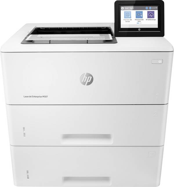 HP LaserJet Enterprise M 507 x Printer Laser, kleur Zwart/wit  A4 43 pag./min.  1200 x 1200 dpi LAN, WiFi, Duplex