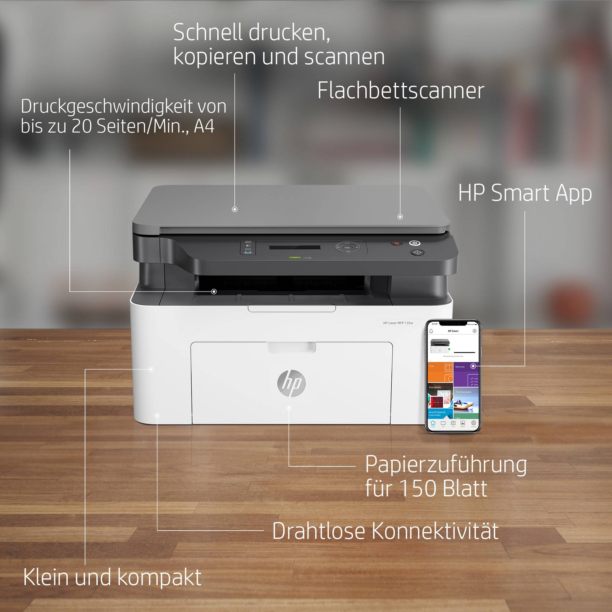 Drucker Hp Laser Mfp 135wg Installieren HP Laser MFP 135wg Multifunctionele laserprinter (zwart/wit) A4 Printen