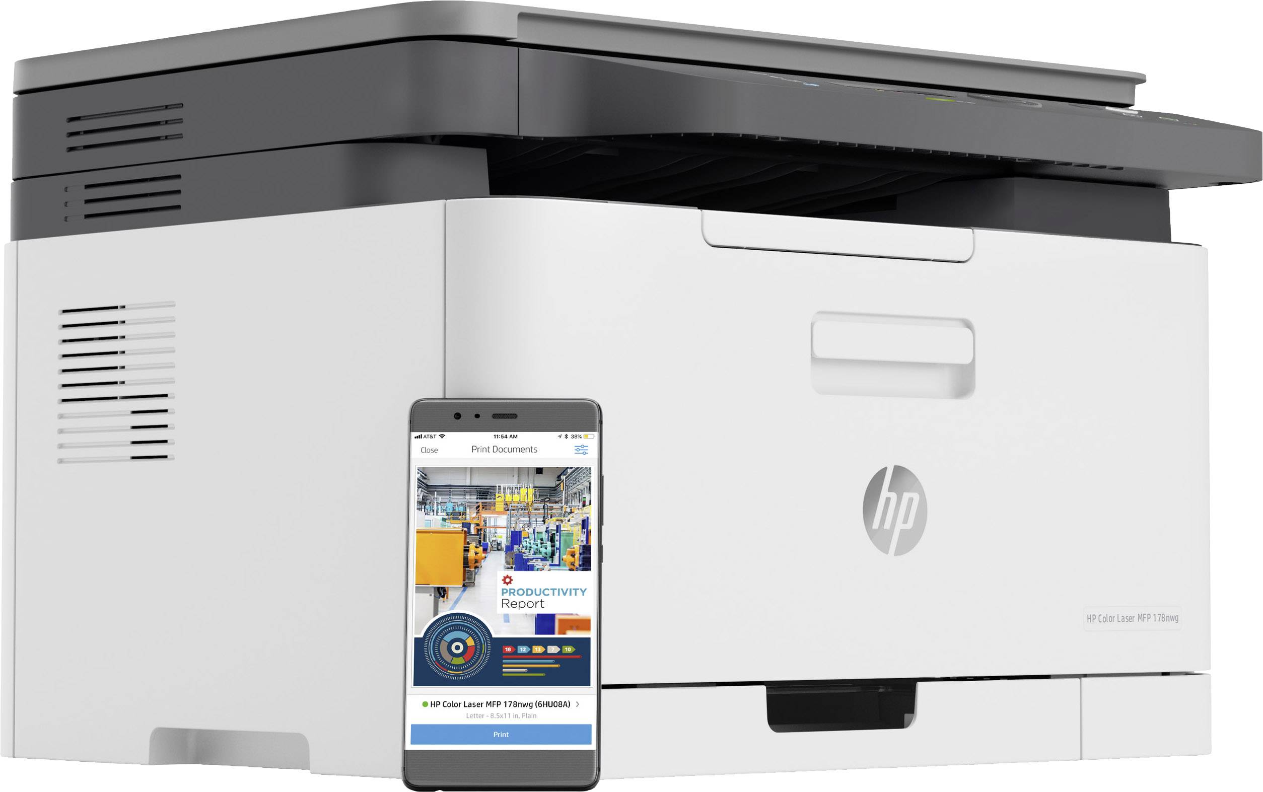 Hp Color Laser Mfp 178nwg Mit Wlan Verbinden HP Color Laser MFP 178nwg Multifunctionele laserprinter (kleur) A4