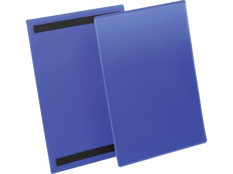 Durable magnetische labelhoes blauw, pak van 50 stuks, ft A4 verticaal