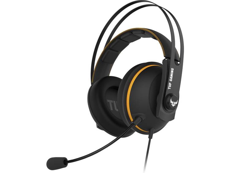 Asus TUF H7 Gaming headset 3.5 mm jackplug Kabelgebonden Over Ear Zwart, Geel