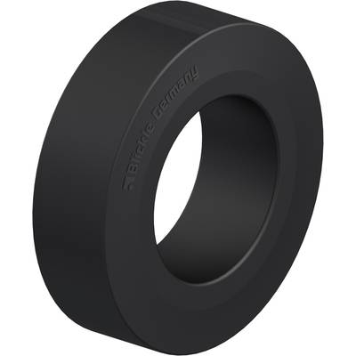 Een zwarte, ronde massieve band met zijdelingse markering.