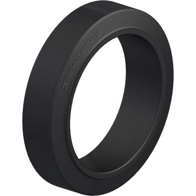 Grote zwarte rubberen ring met ingedrukt opschrift 'Bidre Germany'.
