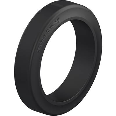 Zwarte, ronde afdichtingsring met 'Bördel Germany' gravure. Gebruikt in machinebouw en auto-industrie voor afdichtingsdoeleinden.