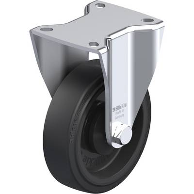 Industriële zwenkwiel met zwart wiel en metalen behuizing, geschikt voor zware lasten in industriële toepassingen.