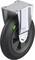 Industriewiel met zwarte rubberen band en behuizing van zilver metaal, geschikt voor zware toepassingen, geproduceerd door Bockle.