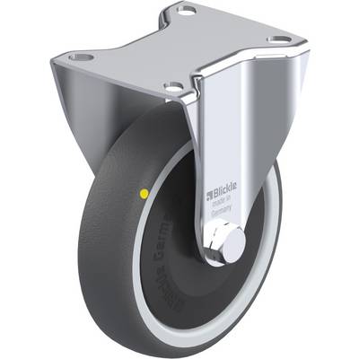 Zwenkwiel met grijs wiel en behuizing van zilver metaal, geschikt voor gebruik in meubels of apparatuur.