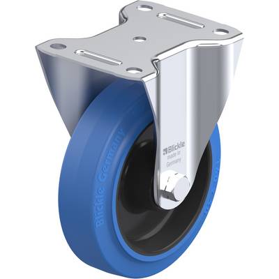 'Rol met blauwe rubberen coating en zilveren houder. Tekst op de rol: BLICKLE, MADE IN GERMANY.'