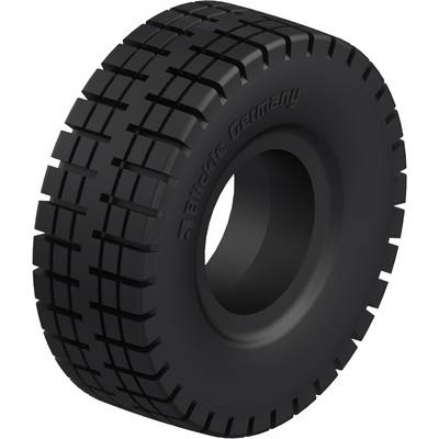'Bridgestone Duitsland'-banden met diep profiel, geschikt voor zware voertuigen. Zijaanzicht toont profiel en merknaam.