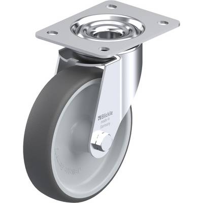 Industriële stuurwiel met grijze rubberen band en behuizing van zilver metaal, geschikt voor industriële toepassingen.
