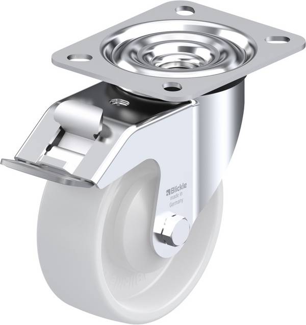 Blickle LE-PO 100KA-FI Zwenkwiel met rem Wieldiameter: 100 mm Draagvermogen (max.): 150 kg 1 stuk(s)