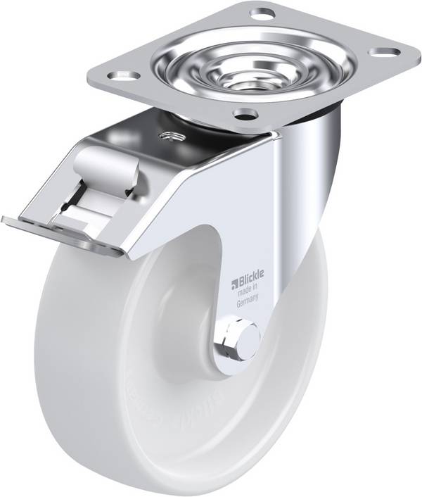 Blickle LE-PO 125R-FI Zwenkwiel met rem Wieldiameter: 125 mm Draagvermogen (max.): 150 kg 1 stuk(s)