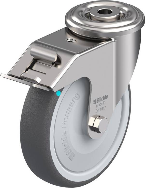 Blickle LEXR-PATH 125KFD-FI Zwenkwiel met rem Wieldiameter: 125 mm Draagvermogen (max.): 150 kg 1 stuk(s)
