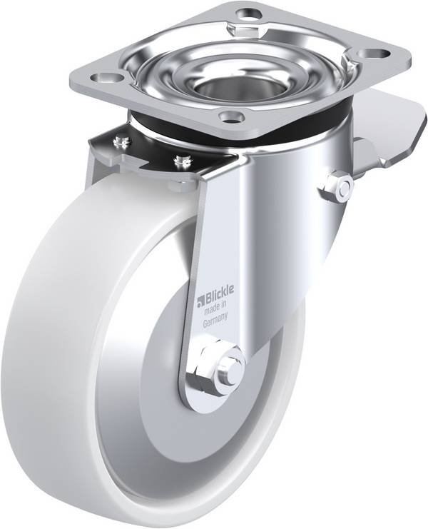 Blickle LK-PO 125KA-1-ST-FA Zwenkwiel met rem Wieldiameter: 125 mm Draagvermogen (max.): 300 kg 1 stuk(s)