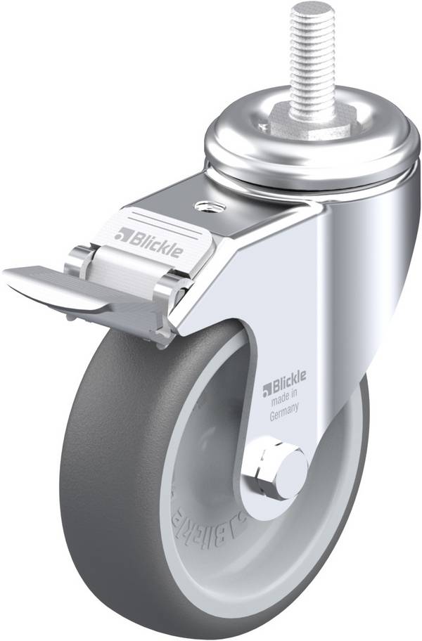 Blickle LKRA-PATH 101G-FI-GS12 Zwenkwiel met rem Wieldiameter: 100 mm Draagvermogen (max.): 120 kg 1 stuk(s)