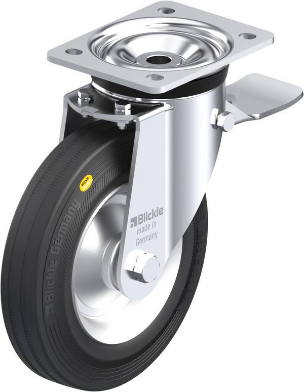 Blickle LK-RD 202R-ST Zwenkwiel met rem Wieldiameter: 200 mm Draagvermogen (max.): 350 kg 1 stuk(s)