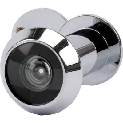 Metalen deurspion met groothoeklens voor bewaking van entreegebieden.