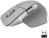 Logitech MX Master 3 Advanced Ergonomische muis Bluetooth, Radiografisch Laser Grijs 7 Toetsen 4000 dpi Ergonomisch, Oplaadbaar, Intelligent scrollwiel, Duimwiel, Easy Switch 3 apparaten, Darkfield Laser Tracking, Gebarenfunctie