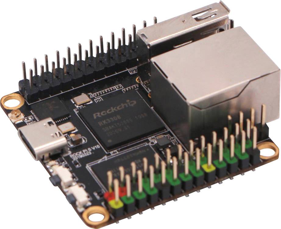 Kleine single-board computer met USB-aansluiting, Ethernet-poort en talrijke GPIO-pinnen; geschikt voor elektronicaprojecten.