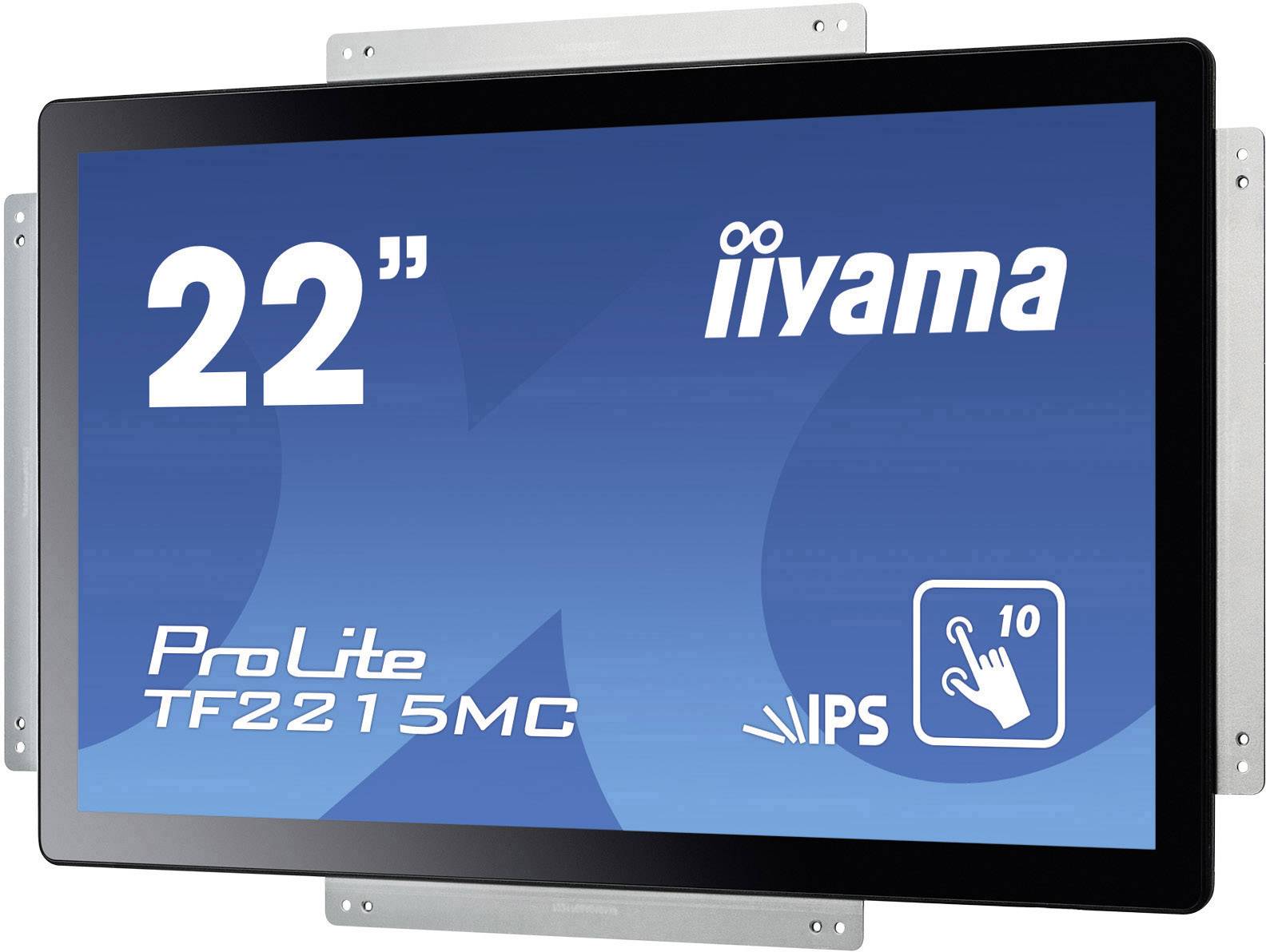 Afbeelding van een 22-inch iiyama ProLite monitor met touchscreen-functionaliteit, geschikt voor interactieve toepassingen.