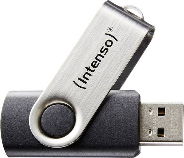 Intenso Basic Line USB-stick  64 GB Zwart 3503490 USB-A 2.0