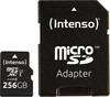 Intenso Premium microSDXC-kaart 256 GB Class 10, UHS-I Incl. SD-adapter