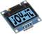 Een klein, blauw OLED-display met zwarte letters toont het woord 'joy-it'. Eronder bevinden zich pinnen voor GND, VCC, SCL en SDA.