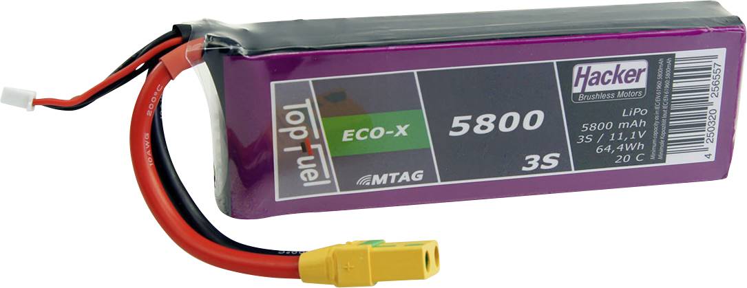 Hacker LiPo accupack 11.1 V 5800 mAh Aantal cellen: 3