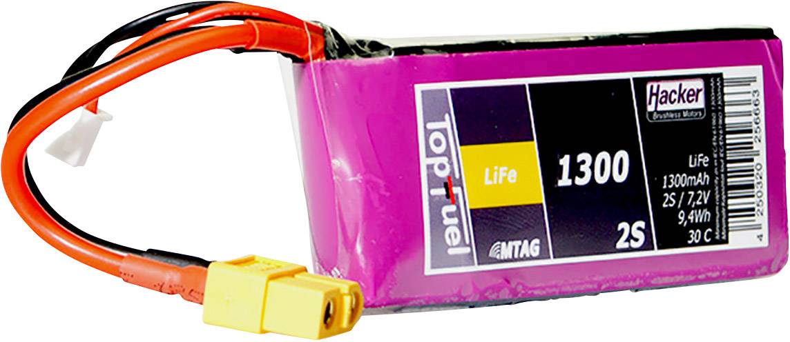 Hacker LiFe accupack 6.6 V 1300 mAh Aantal cellen: 2 30 C Softcase XT60