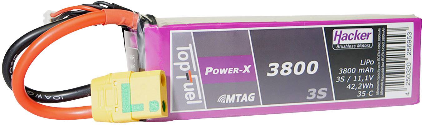 Hacker LiPo accupack 11.1 V 3800 mAh Aantal cellen: 3 35 C Softcase XT90