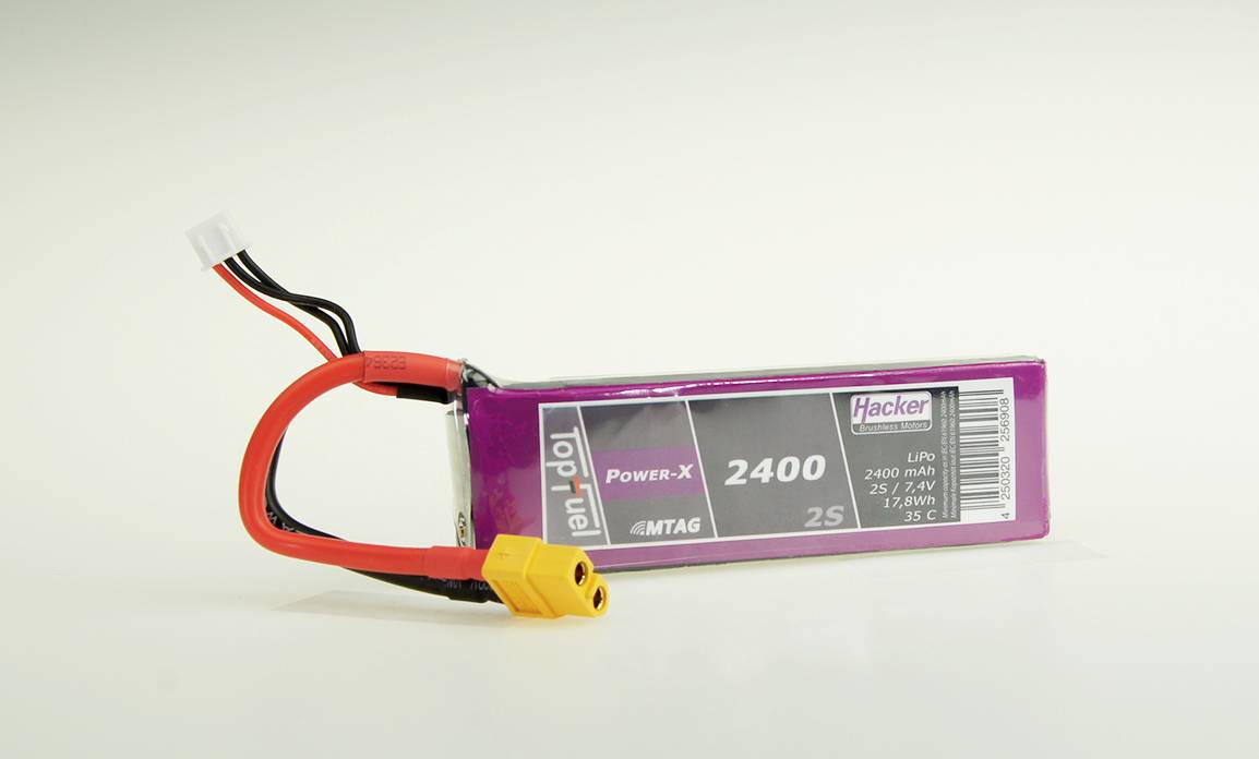 Hacker LiPo accupack 7.4 V 2400 mAh Aantal cellen: 2-1