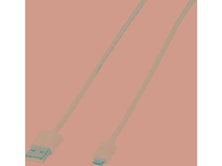 Vivanco USB 2.0 Aansluitkabel [1x USB-A 2.0 stekker 1x Micro-USB 2.0 B stekker] 1 m Wit