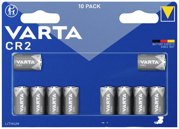 Varta LITHIUM Cylindr. CR2 Blli10 10 stuk(s) Fotobatterij CR2 Lithium 880 mAh 3 V
