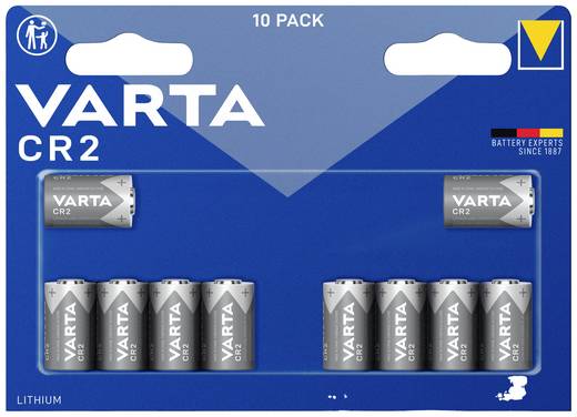 Varta LITHIUM Cylindr. CR2 Blli10 10 stuk(s) Fotobatterij CR2 Lithium 880 mAh 3 V