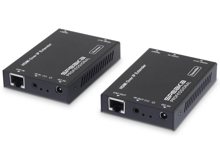 SpeaKa Professional HDMI, Infrarood Extender (verlenging) via netwerkkabel RJ45 100 m