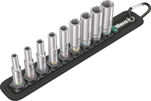 Wera Belt A Deep 1 05004525001 Dopsleutelinzetset  1/4" 9-delig