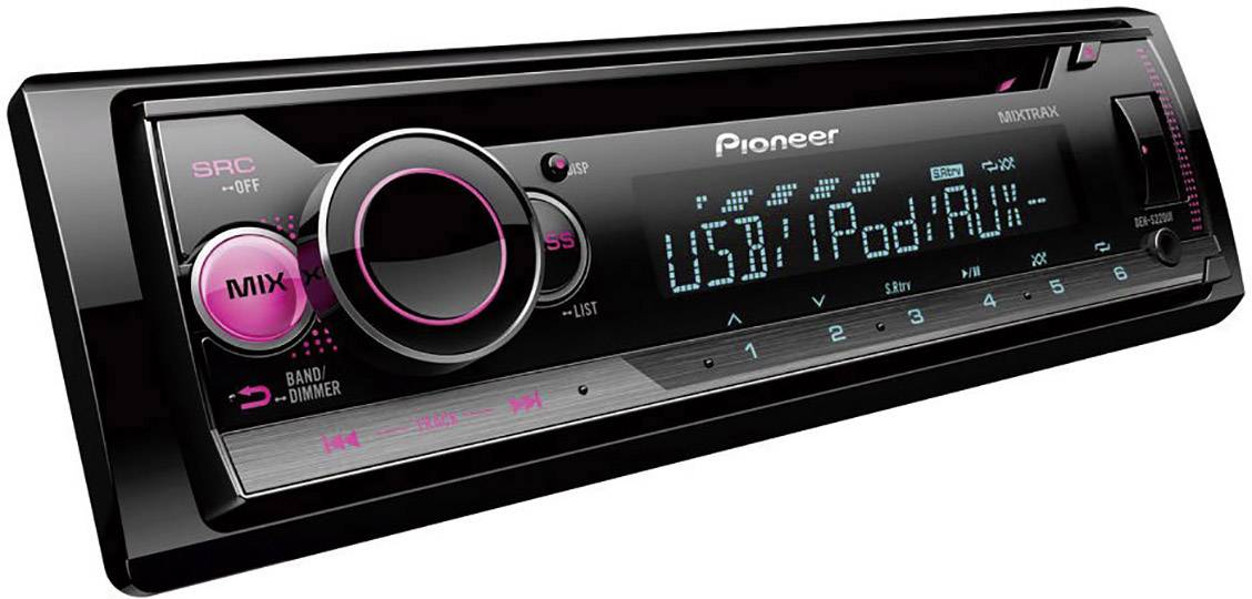 Pioneer DEH-S220UI Autoradio enkel DIN AppRadio, Bluetooth handsfree