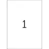 Een witte pagina met een grote zwarte cijfer '1' in het midden.