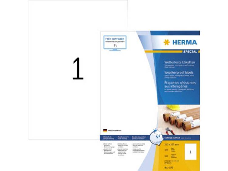Etiketten Herma papier weerbestendig wit 210x297 A4 LC