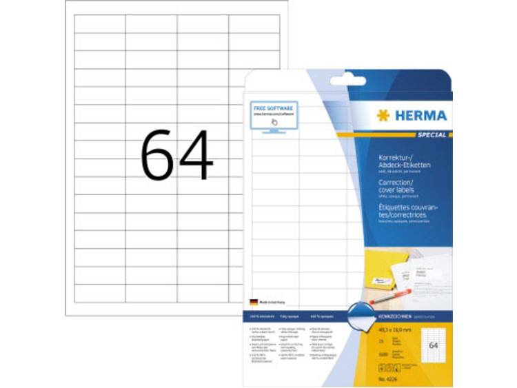 Etiketten Herma wit correctie-afdek 48,3x16,9 A4
