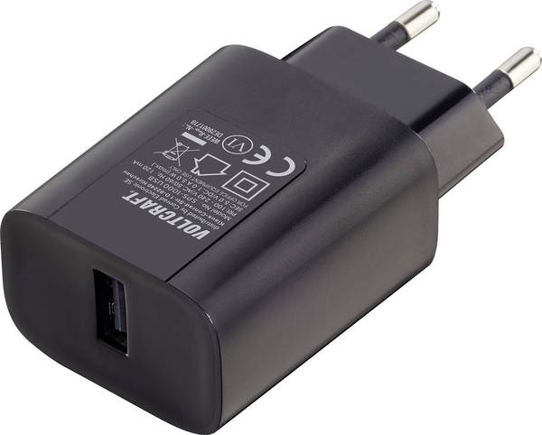 VOLTCRAFT SPS-1000 USB USB-oplader 1000 mA 1 x 1x USB-A Binnen Zwart