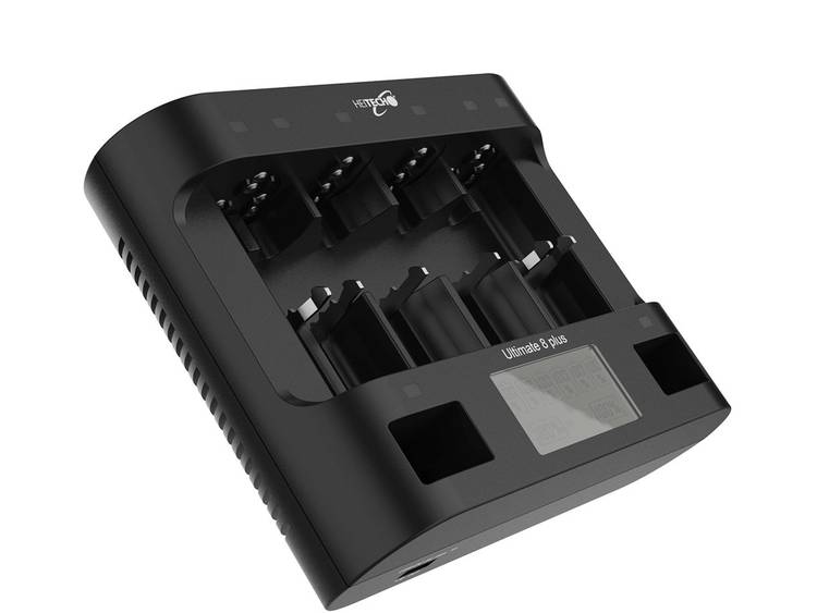 Heitec Ultimate 8 Batterijlader NiMH 9 V (blok), C (baby), AAA (potlood), AA (penlite), D (mono)