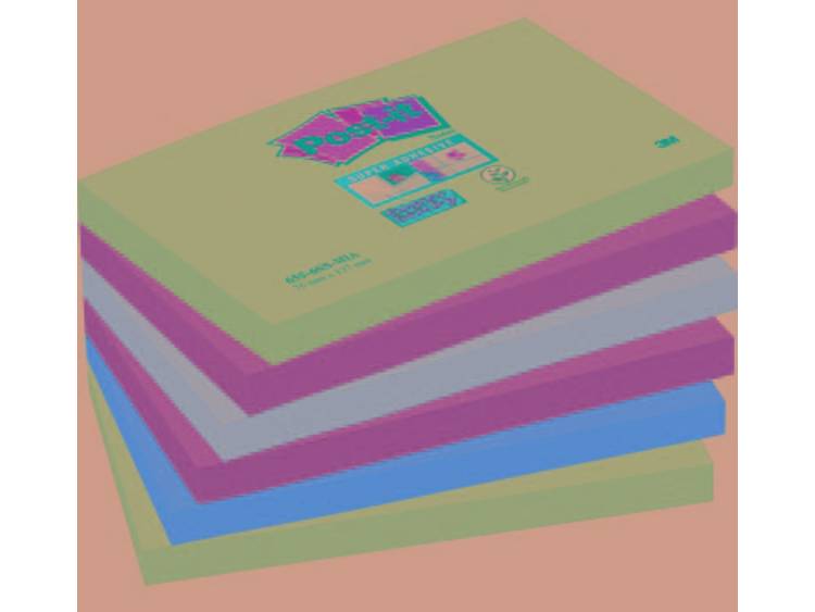 Post-it Super Sticky Notes Lightblauw Lichtgroen Roze Magenta 76 x 127 mm 6 x 90 Vel