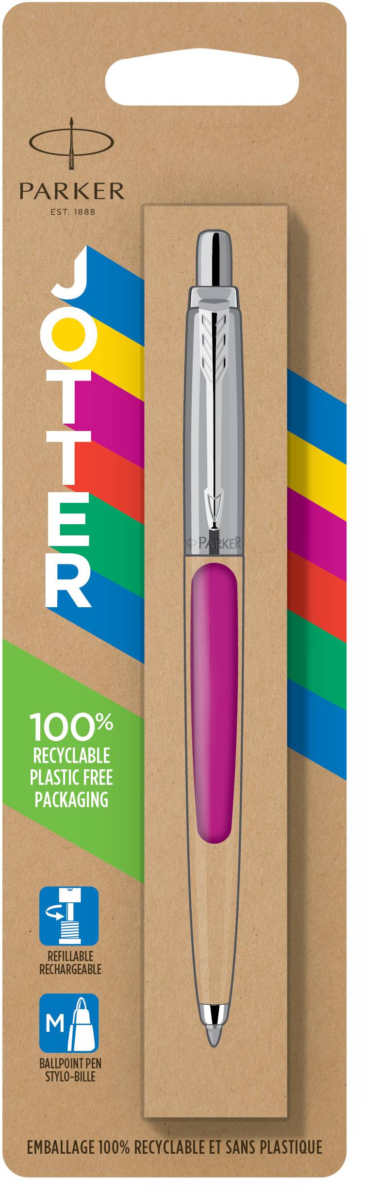 Parker Balpen Jotter Pink 2075996 Kleur inkt: Blauw-2