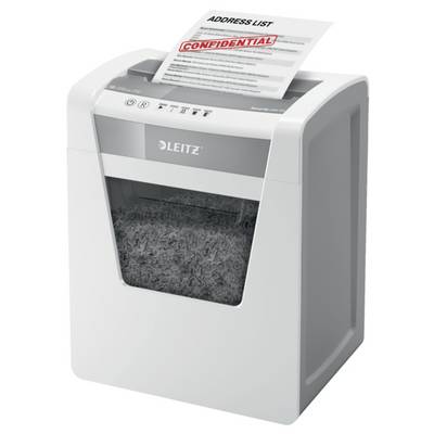 'Een witte papiervernietiger versnippert een document met een rode 'VERTROUWELIJK'-stempel en 'Adressenlijst' als opschrift.'