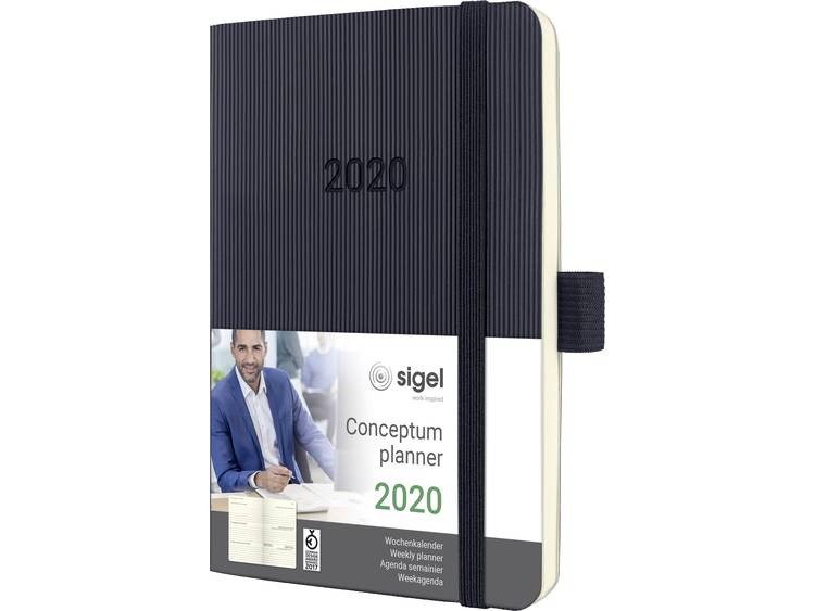 Sigel Weekkalender Conceptum 2020 C2023 DIN A6 Kleur cover: Zwart 1 stuks