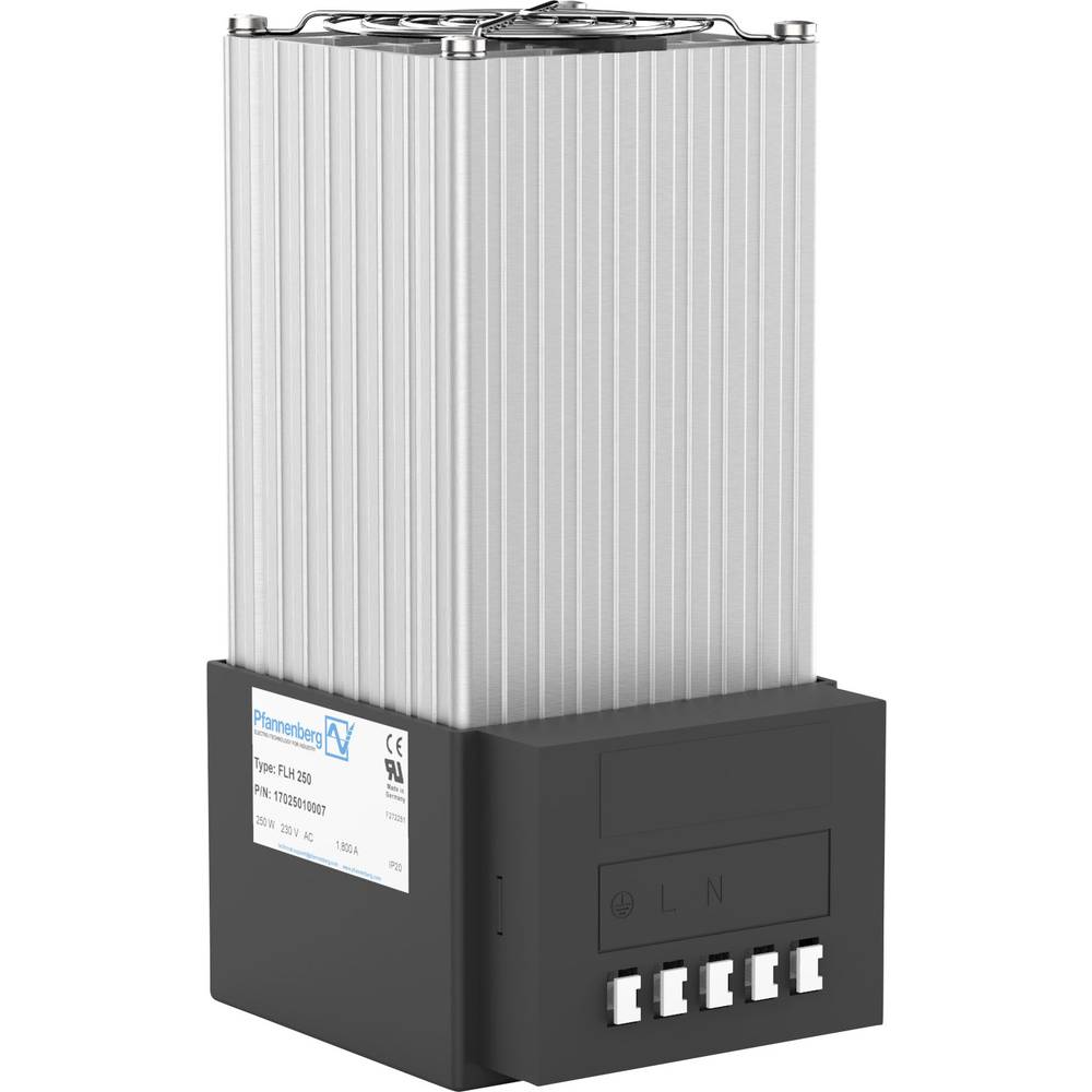 Pfannenberg FLH 250 heater 250W 230 AC Verwarmingsventilator voor schakelkast 230 V/AC (max) 250 W (l x b x h) 187 x 93 x 106 mm 1 stuk(s)